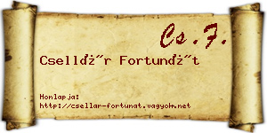 Csellár Fortunát névjegykártya